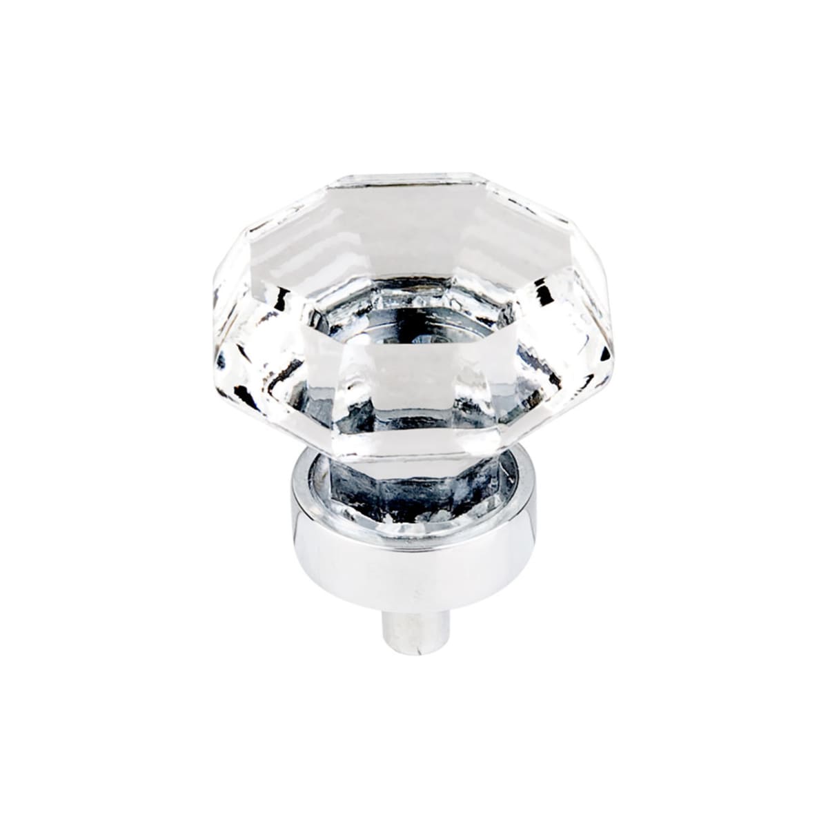 Clear 1-3/8 Inch Geometric Cabinet Knob from the Crystal Collection