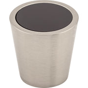 Crystal 1-1/16 Inch Conical Cabinet Knob from the Black Collection