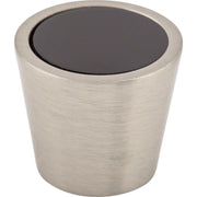 Crystal 13/16 Inch Conical Cabinet Knob from the Black Collection