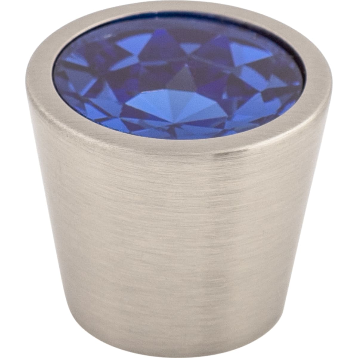 Crystal 13/16 Inch Conical Cabinet Knob from the Blue Collection