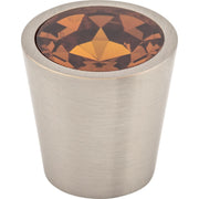 Crystal 1-1/16 Inch Conical Cabinet Knob from the Wine Collection