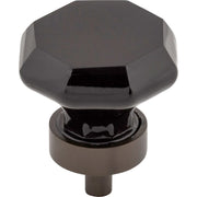 Black 1-3/8 Inch Geometric Cabinet Knob from the Crystal Collection