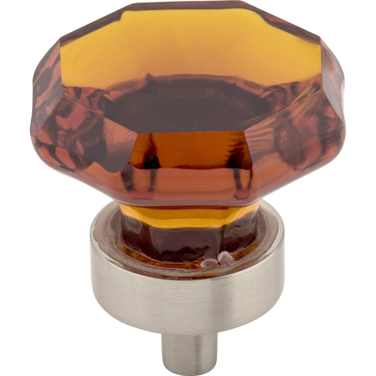 Wine 1-3/8 Inch Geometric Cabinet Knob from the Crystal Collection