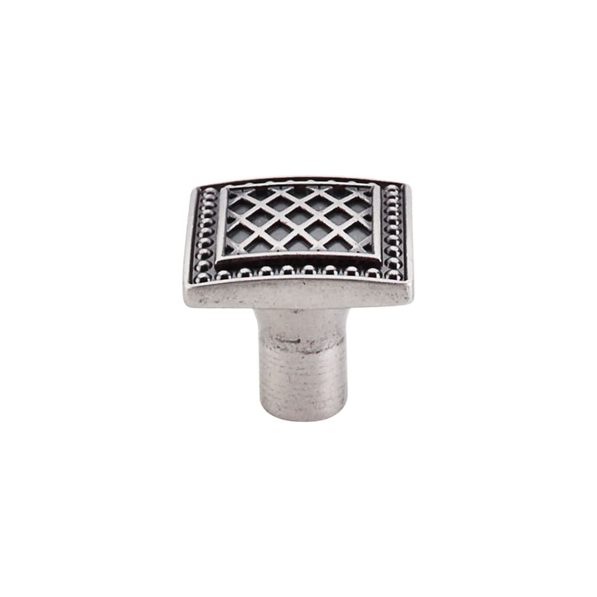 Top Knobs - TK174PTA-25PACK - Trevi 1-1/4 Inch Square Cabinet Knob from the Trevi Collection - 25 Pack in Antique Pewter