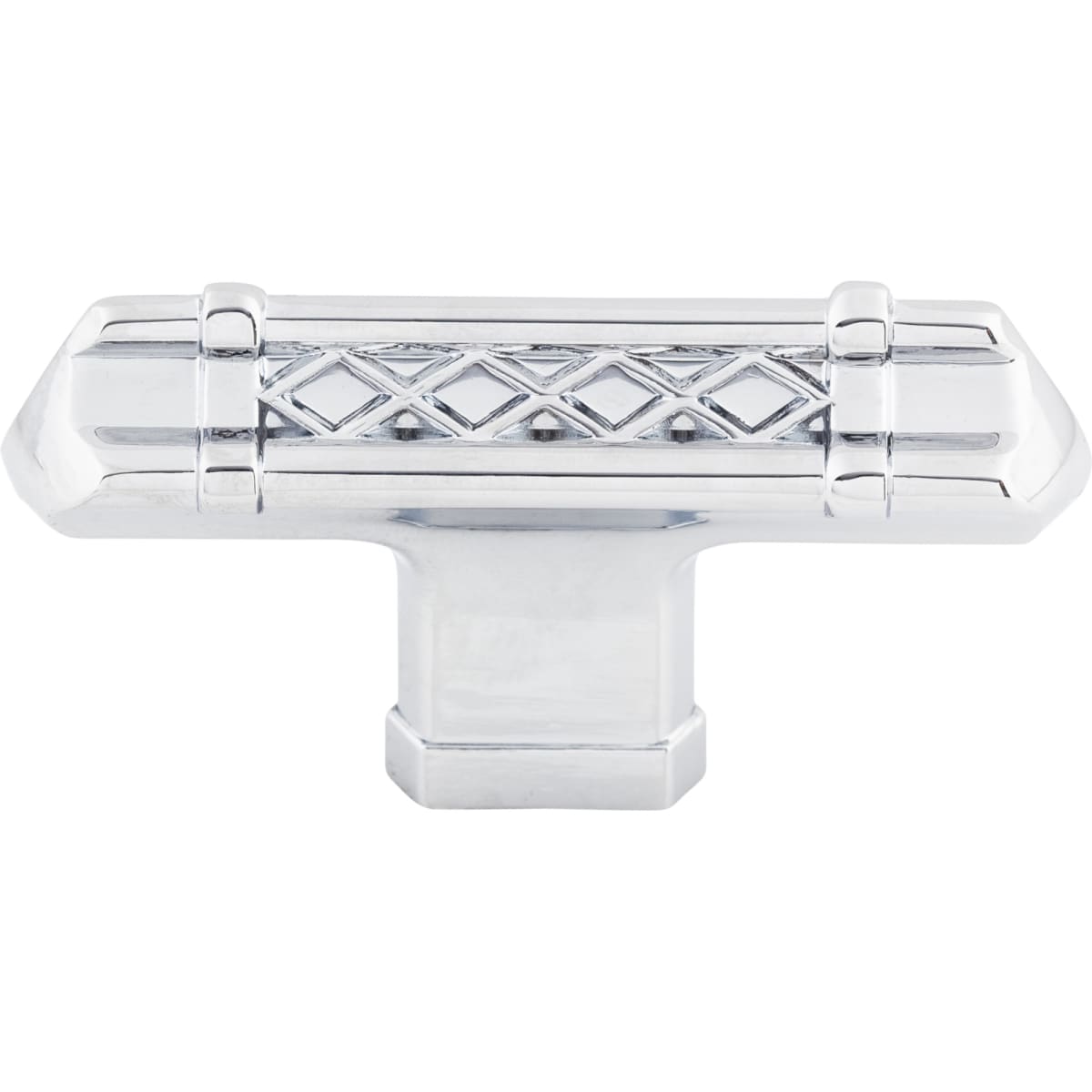 Top Knobs - TK204PC - T-Handle 2-5/8 Inch Bar Cabinet Knob from the Tower Bridge Collection in Polished Chrome