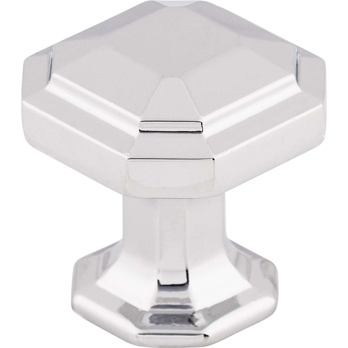 Top Knobs - TK286PC - Emerald 1-1/8 Inch Geometric Cabinet Knob from the Chareau Collection in Polished Chrome