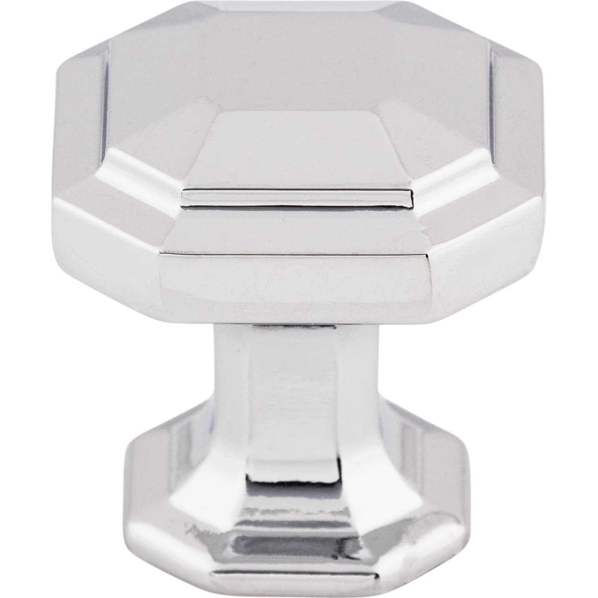 Top Knobs - TK286PC - Emerald 1-1/8 Inch Geometric Cabinet Knob from the Chareau Collection in Polished Chrome