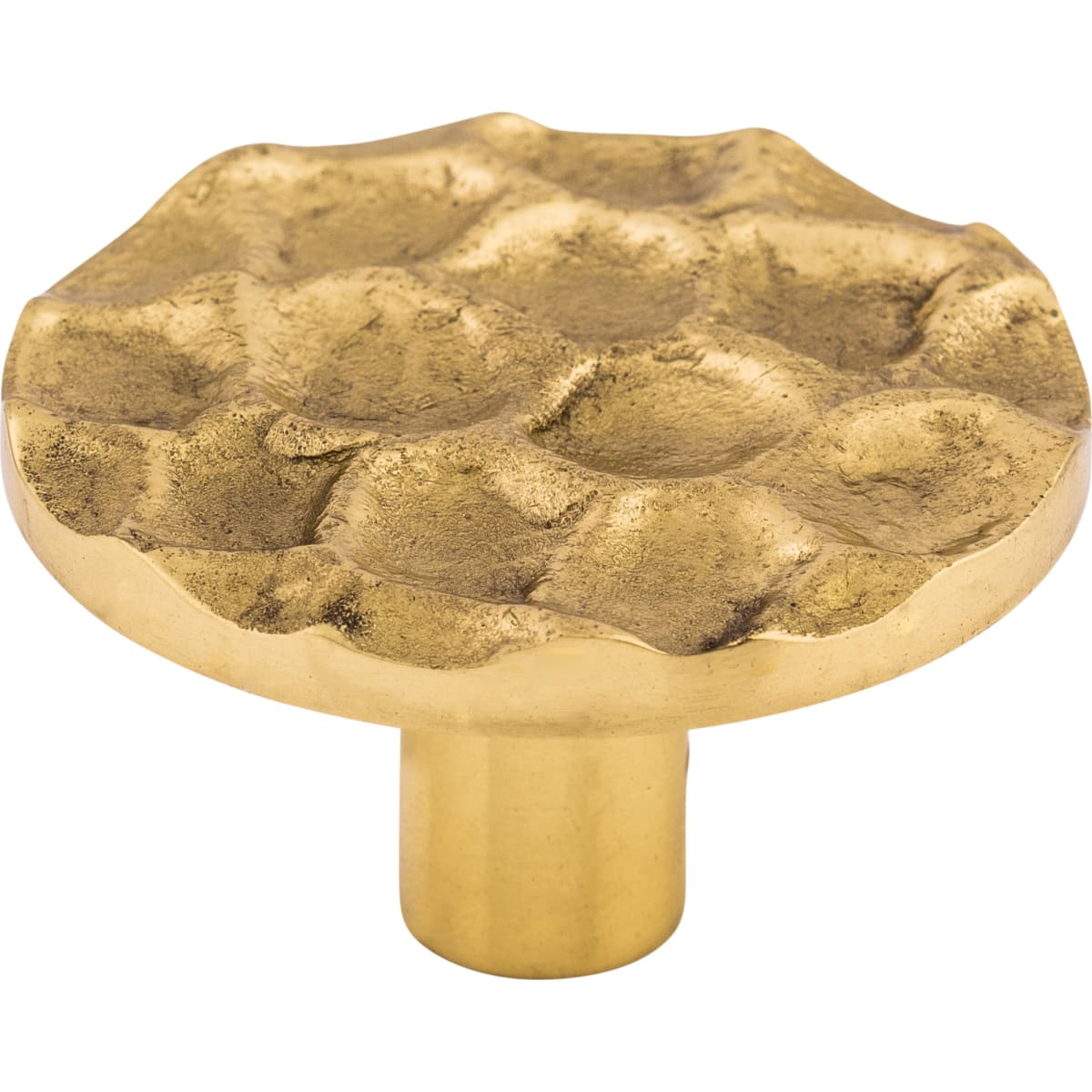 Top Knobs - TK297BR - Cobblestone 1-15/16 Inch Mushroom Cabinet Knob in Brass