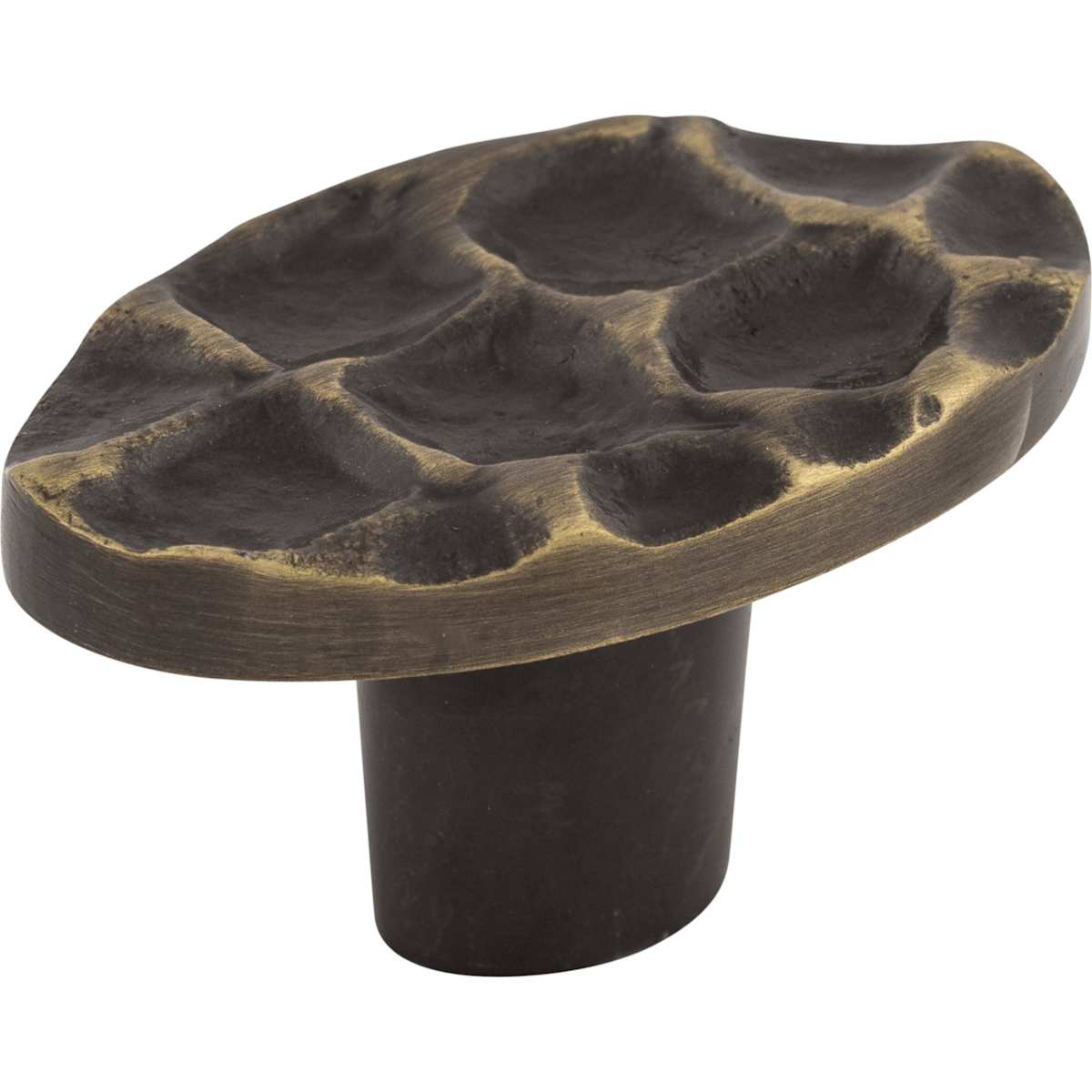 Top Knobs - TK298BA - Cobblestone 2 Inch Oval Cabinet Knob in Antique Brass