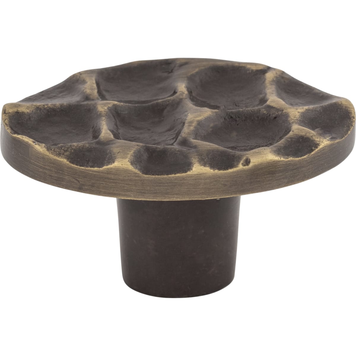 Top Knobs - TK298BA - Cobblestone 2 Inch Oval Cabinet Knob in Antique Brass
