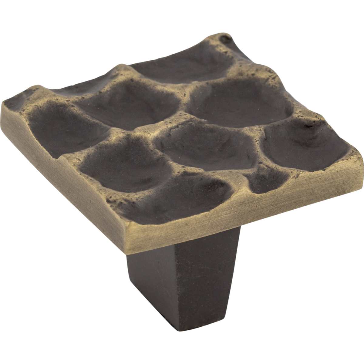 Top Knobs - TK301BR - Cobblestone 1-3/8 Inch Square Cabinet Knob in Brass