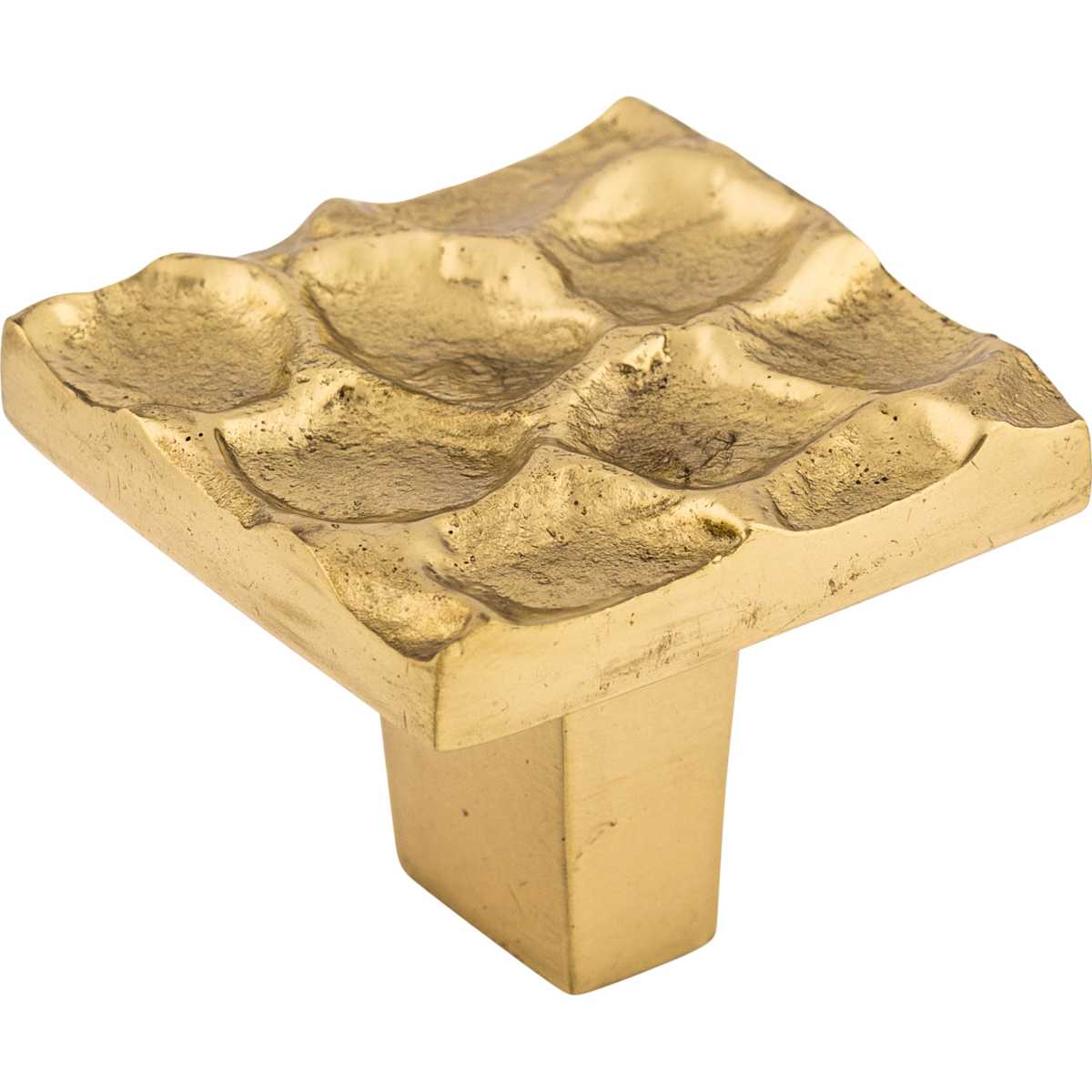 Top Knobs - TK301BR - Cobblestone 1-3/8 Inch Square Cabinet Knob in Brass