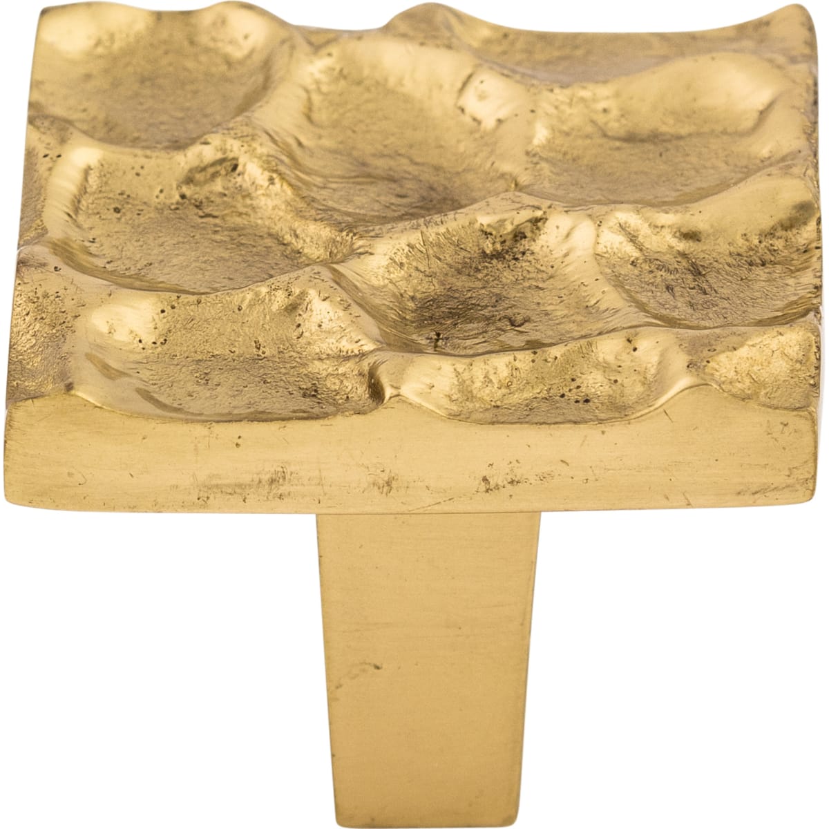 Top Knobs - TK301BR - Cobblestone 1-3/8 Inch Square Cabinet Knob in Brass
