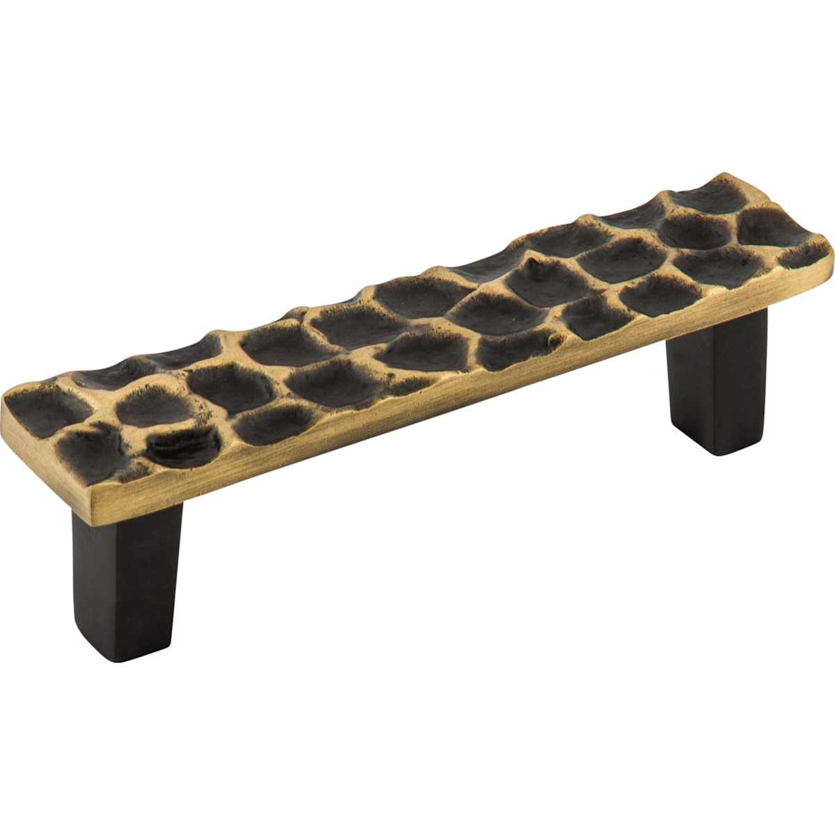 Top Knobs - TK304CB - Cobblestone 3-3/4 Inch Center to Center Bar Cabinet Pull in Coal Black
