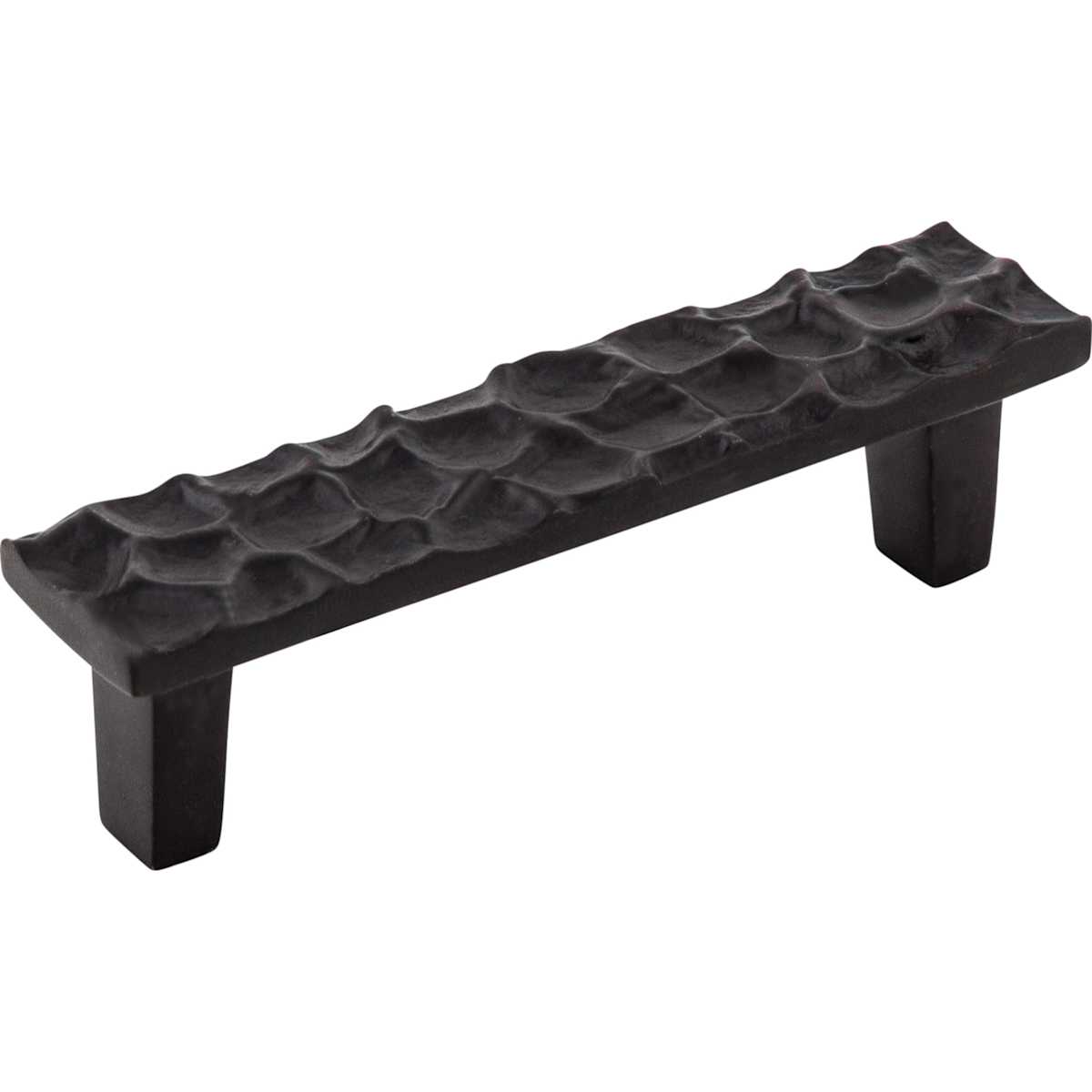 Top Knobs - TK304CB - Cobblestone 3-3/4 Inch Center to Center Bar Cabinet Pull in Coal Black