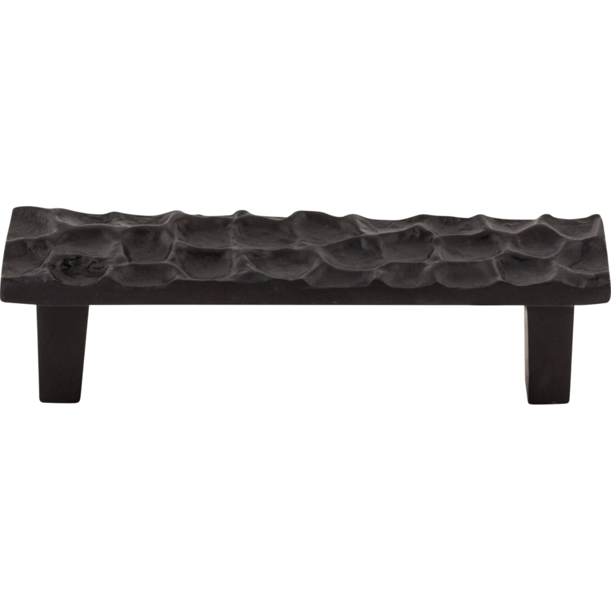 Top Knobs - TK304CB - Cobblestone 3-3/4 Inch Center to Center Bar Cabinet Pull in Coal Black