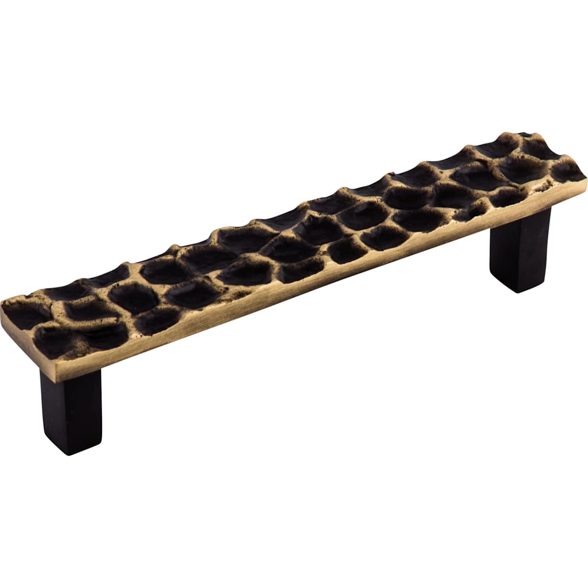 Top Knobs - TK305BA - Cobblestone 5-1/16 Inch Center to Center Bar Cabinet Pull in Antique Brass