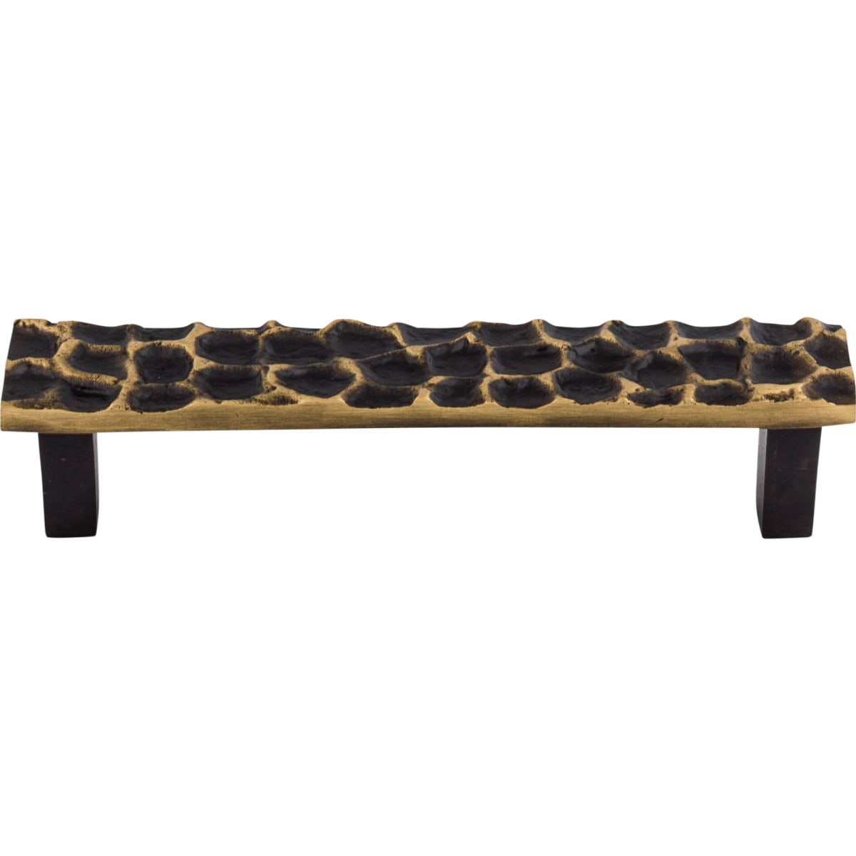 Top Knobs - TK305BA - Cobblestone 5-1/16 Inch Center to Center Bar Cabinet Pull in Antique Brass
