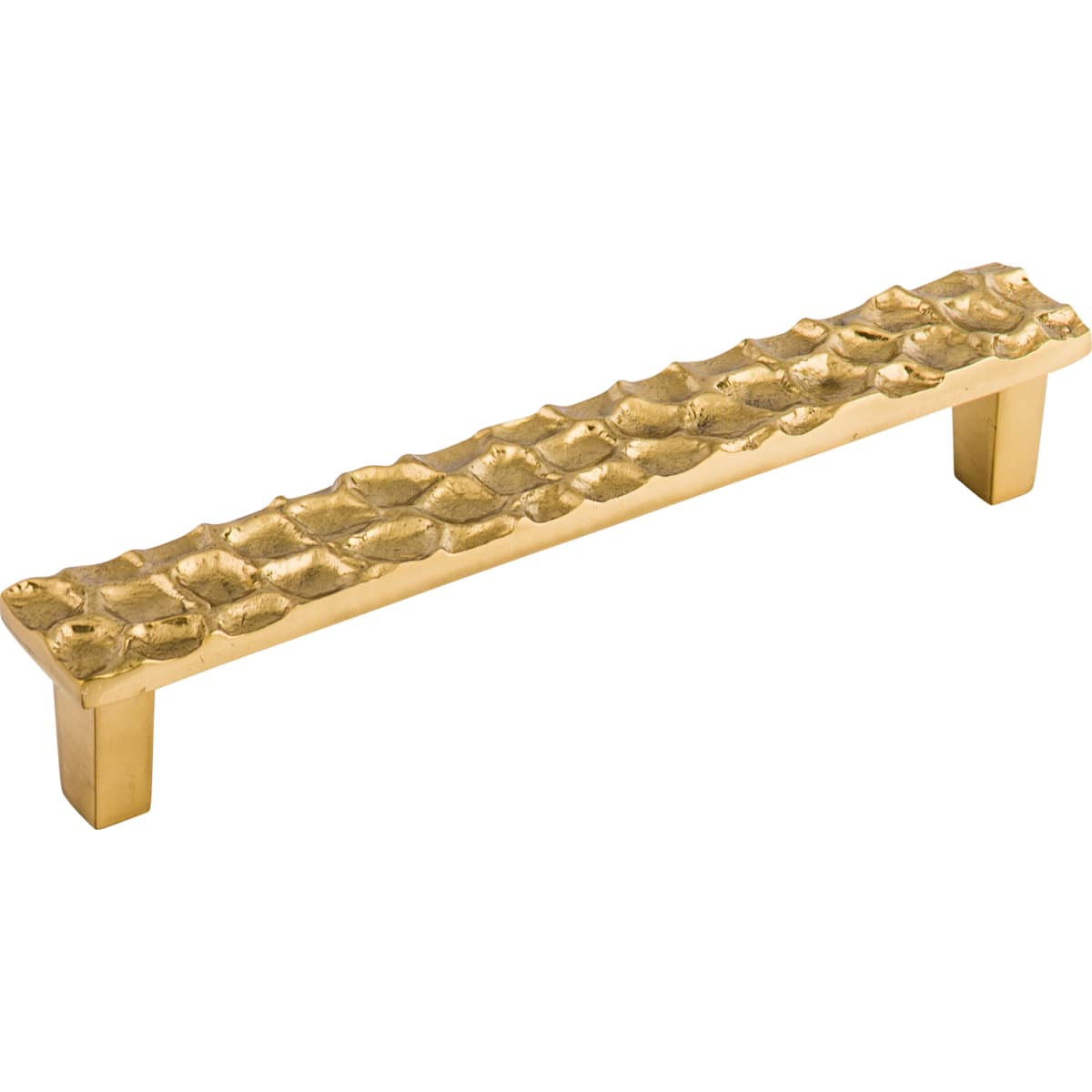 Top Knobs - TK306PN - Cobblestone 6-5/16 Inch Center to Center Bar Cabinet Pull in Polished Nickel