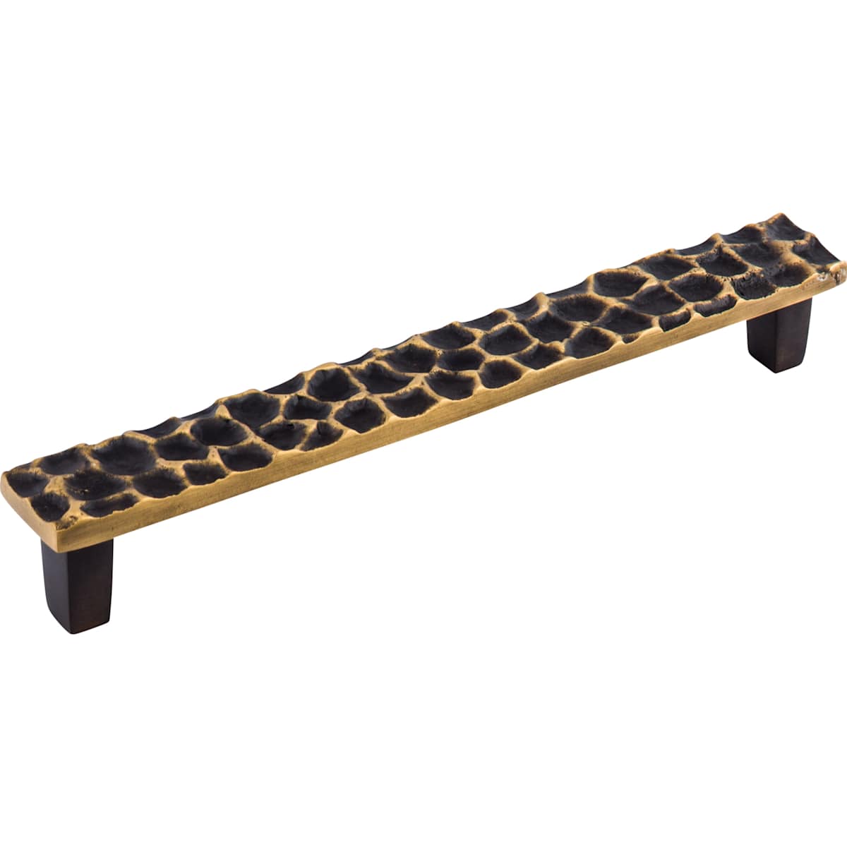 Top Knobs - TK307CB - Cobblestone 7-9/16 Inch Center to Center Bar Cabinet Pull in Coal Black