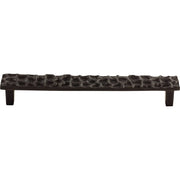 Top Knobs - TK307CB - Cobblestone 7-9/16 Inch Center to Center Bar Cabinet Pull in Coal Black