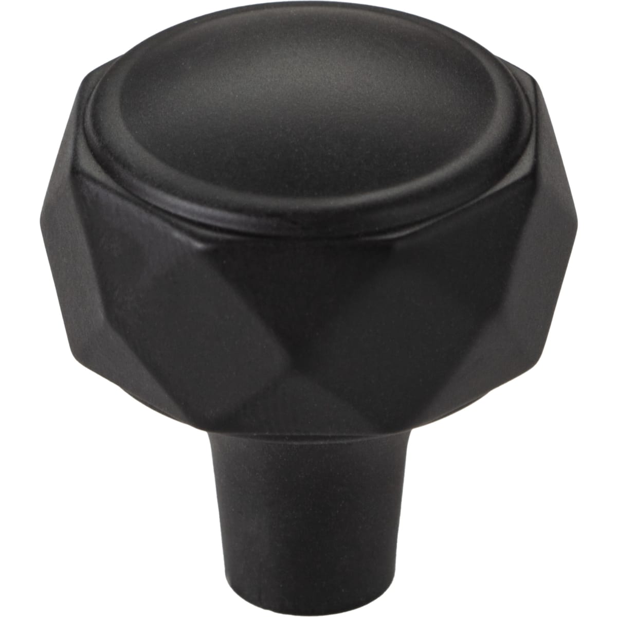 Top Knobs - TK3080BLK - Kingsmill 1-3/8 Inch Geometric Cabinet Knob in Flat Black