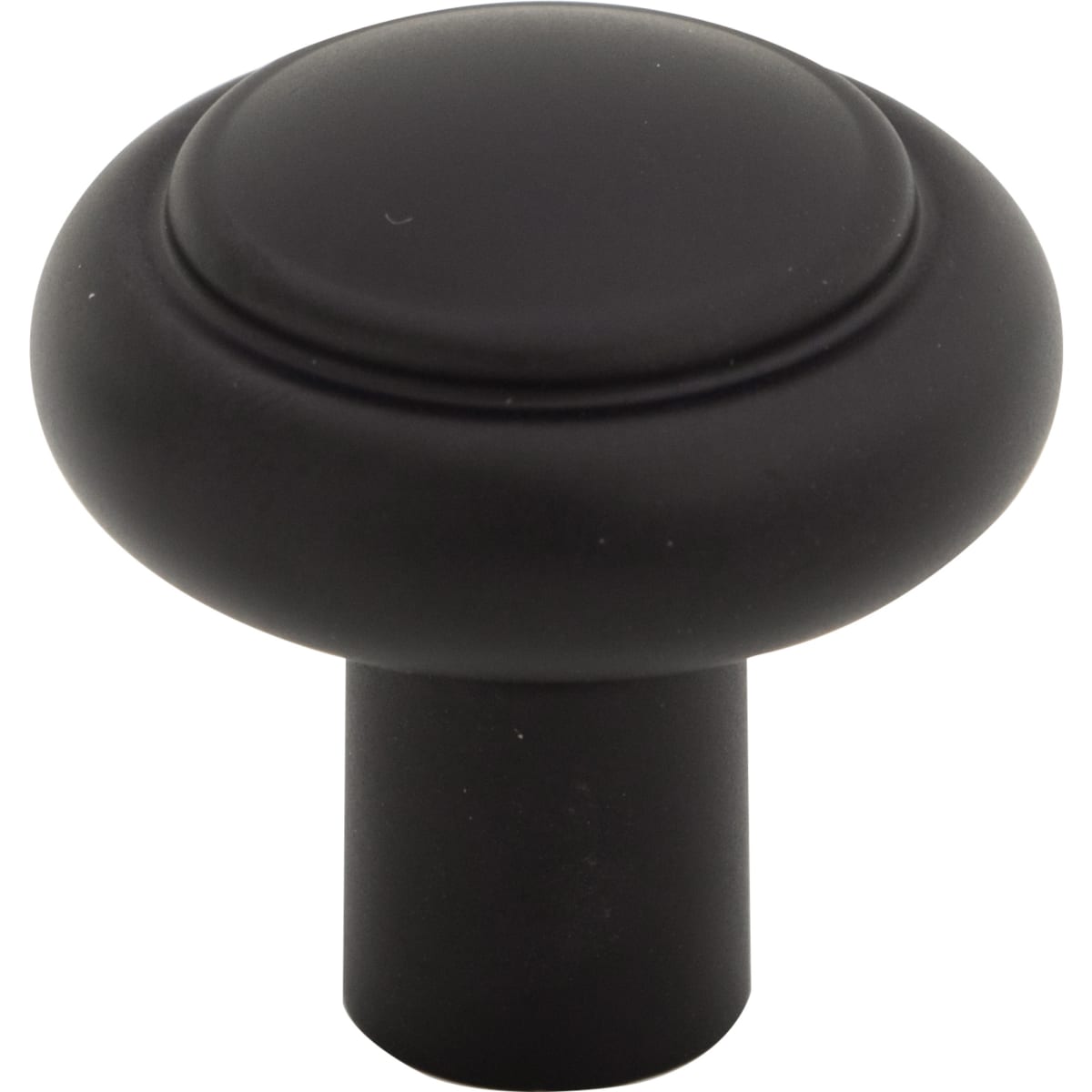 Top Knobs - TK3110BLK - Clarence 1-1/4 Inch Mushroom Cabinet Knob in Flat Black