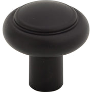 Top Knobs - TK3110BLK - Clarence 1-1/4 Inch Mushroom Cabinet Knob in Flat Black