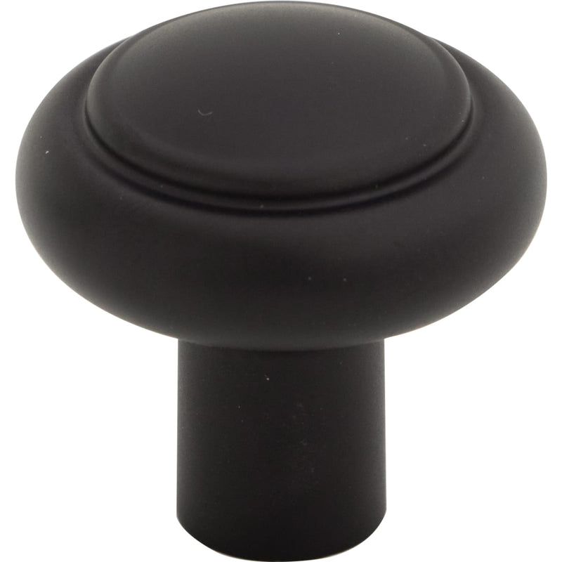 Top Knobs - TK3110BLK - Clarence 1-1/4 Inch Mushroom Cabinet Knob in Flat Black