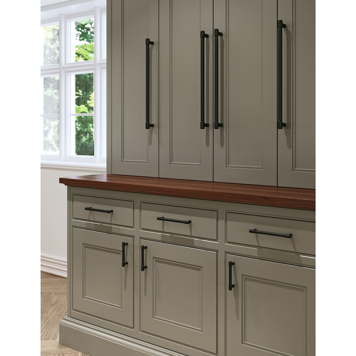 Top Knobs - TK3116BSN - Clarence 8-13/16 Inch Center to Center Bar Cabinet Pull in Brushed Satin Nickel