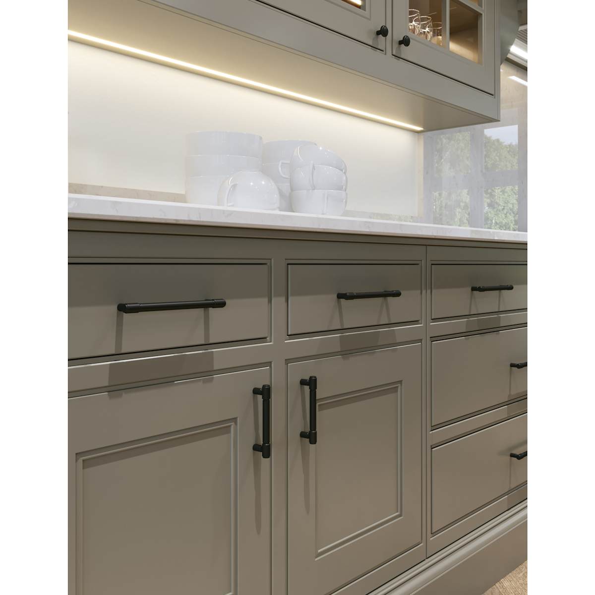 Top Knobs - TK3116BSN - Clarence 8-13/16 Inch Center to Center Bar Cabinet Pull in Brushed Satin Nickel