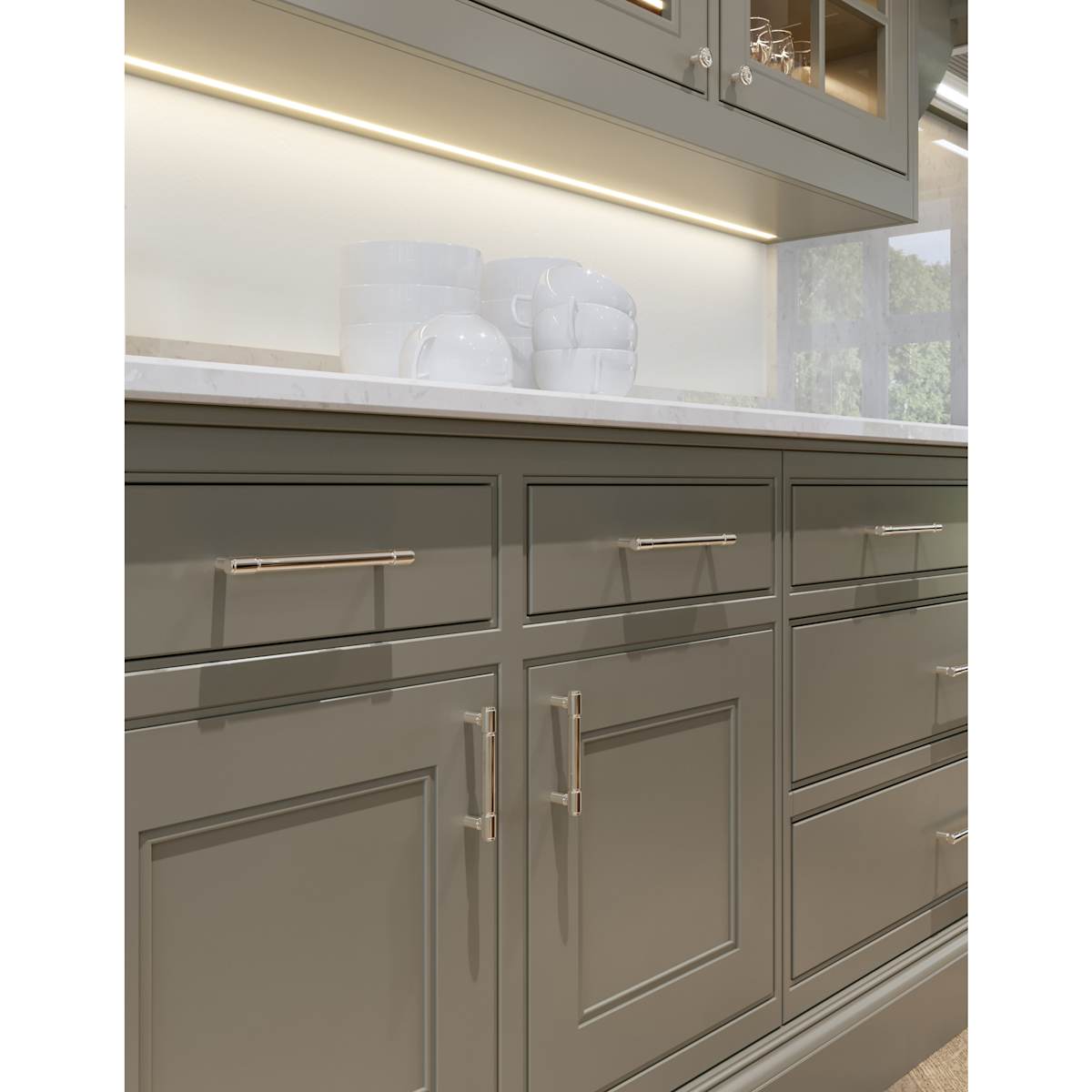 Top Knobs - TK3116BSN - Clarence 8-13/16 Inch Center to Center Bar Cabinet Pull in Brushed Satin Nickel