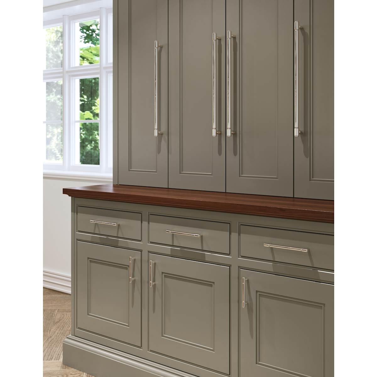 Top Knobs - TK3116BSN - Clarence 8-13/16 Inch Center to Center Bar Cabinet Pull in Brushed Satin Nickel