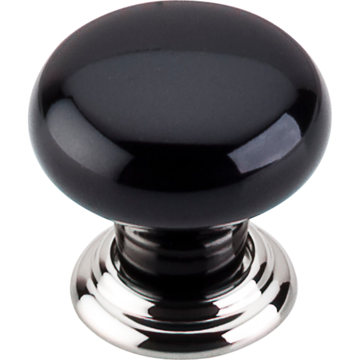 Top Knobs - TK311PN - Ceramic 1-3/8 Inch Mushroom Cabinet Knob from the Chateau Collection in Polished Nickel