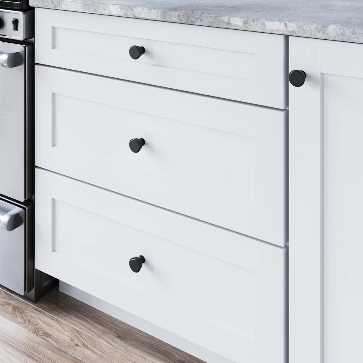 Top Knobs - TK3120AG - Ormonde 1-3/8 Inch Mushroom Cabinet Knob in Ash Gray