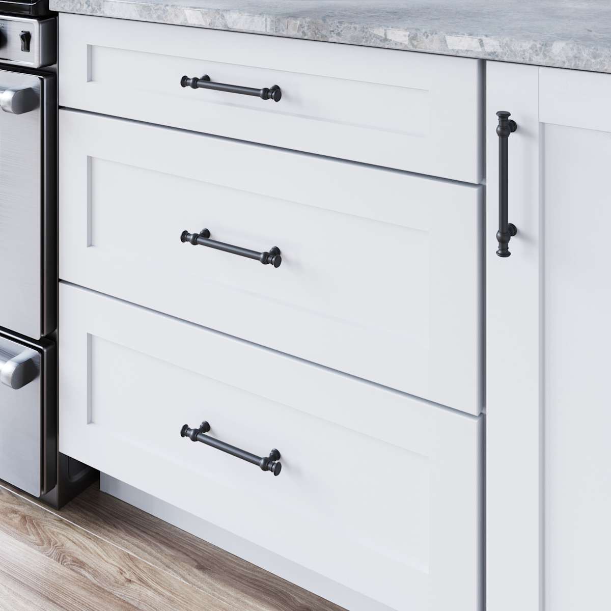 Top Knobs - TK3121AG - Ormonde 3-3/4 Inch Center to Center Bar Cabinet Pull in Ash Gray
