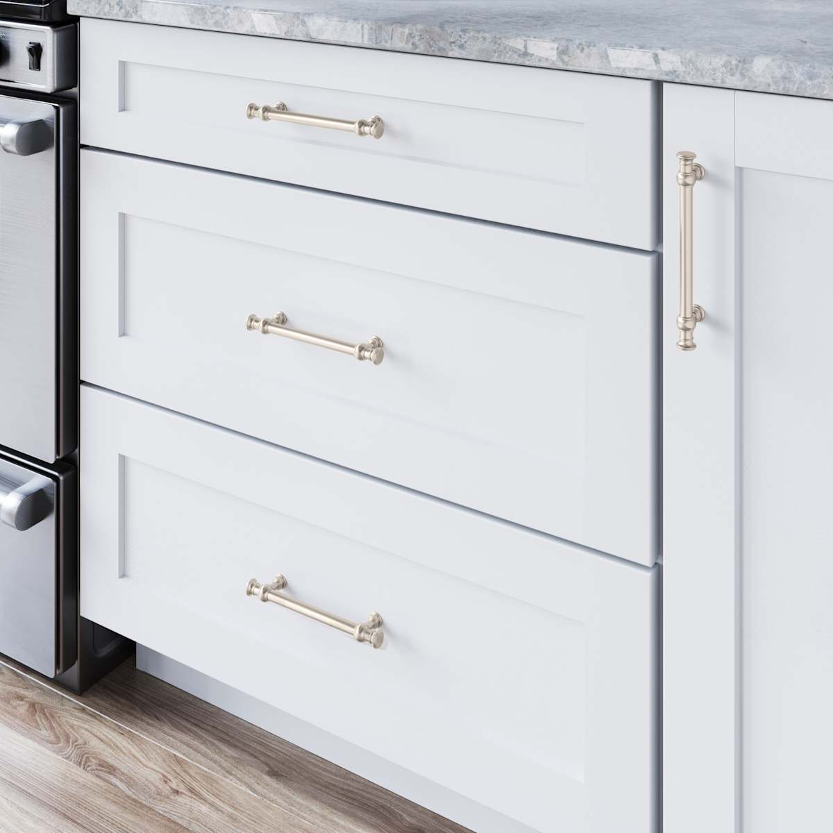 Top Knobs - TK3121AG - Ormonde 3-3/4 Inch Center to Center Bar Cabinet Pull in Ash Gray