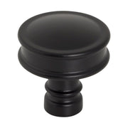 Top Knobs - TK3140BLK - Cranford 1-1/4 Inch Mushroom Cabinet Knob in Flat Black