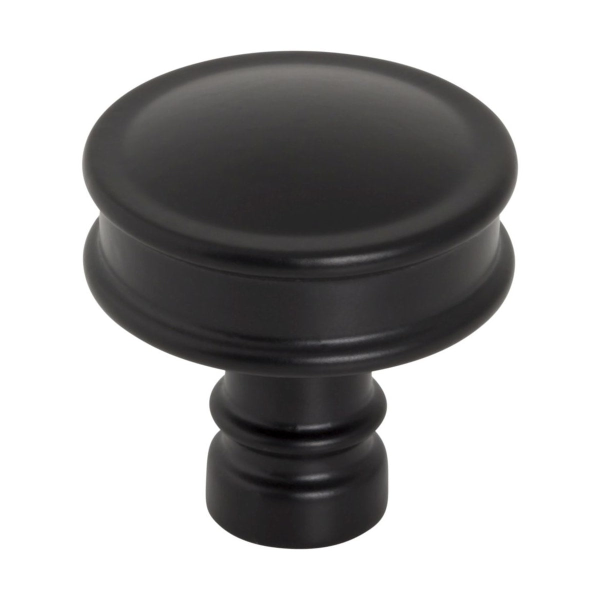 Top Knobs - TK3140BLK - Cranford 1-1/4 Inch Mushroom Cabinet Knob in Flat Black
