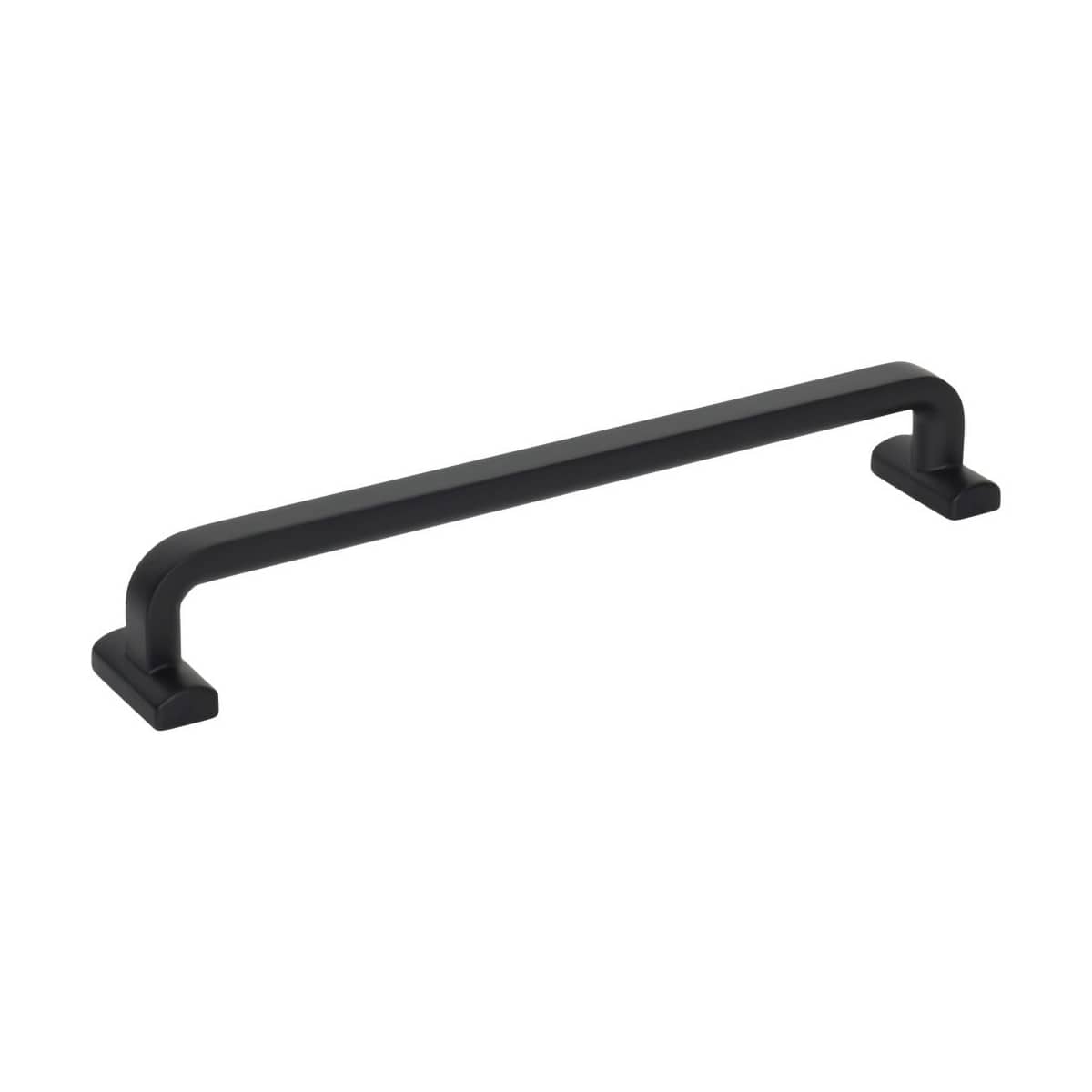 Top Knobs - TK3165BLK - Harrison 7-9/16 Inch Center to Center Handle Cabinet Pull in Flat Black