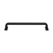 Top Knobs - TK3165BLK - Harrison 7-9/16 Inch Center to Center Handle Cabinet Pull in Flat Black