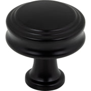 Top Knobs - TK3190BLK - Coddington 1-1/4 Inch Mushroom Cabinet Knob in Flat Black