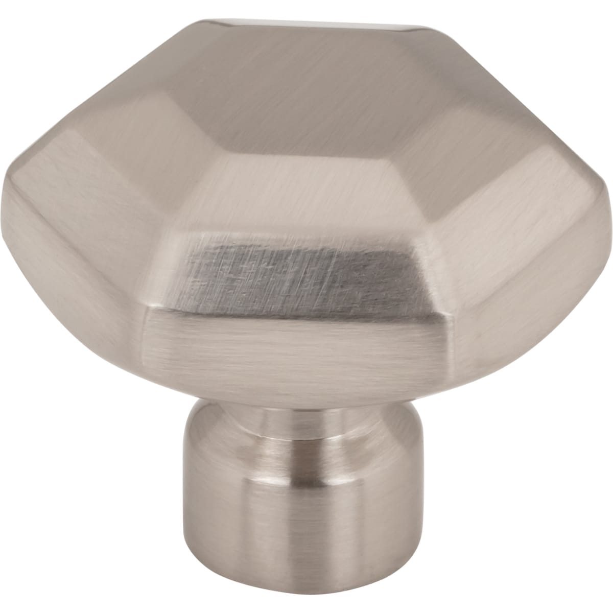 Top Knobs - TK3200BSN - Dustin 1-1/4 Inch Geometric Cabinet Knob from the Coddington Collection in Brushed Satin Nickel