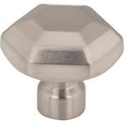 Top Knobs - TK3200BSN - Dustin 1-1/4 Inch Geometric Cabinet Knob from the Coddington Collection in Brushed Satin Nickel