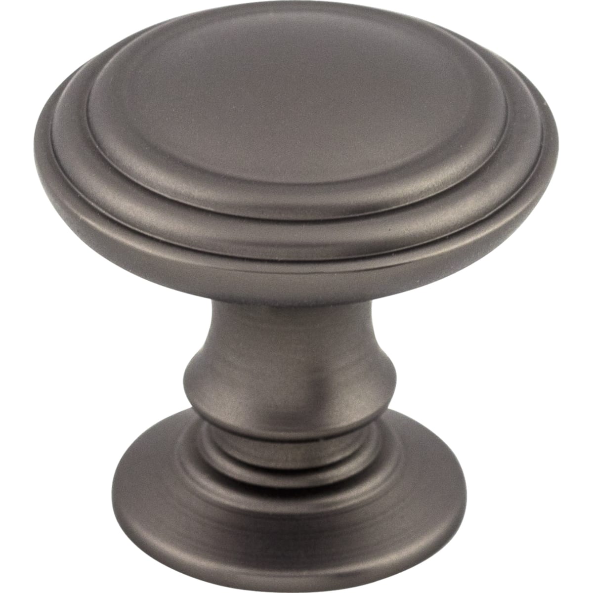 Top Knobs - TK320AG - Reeded 1-1/4 Inch Mushroom Cabinet Knob from the Chareau Collection in Ash Gray