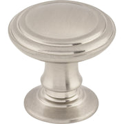 Top Knobs - TK320BSN - Reeded 1-1/4 Inch Mushroom Cabinet Knob from the Chareau Collection in Brushed Satin Nickel