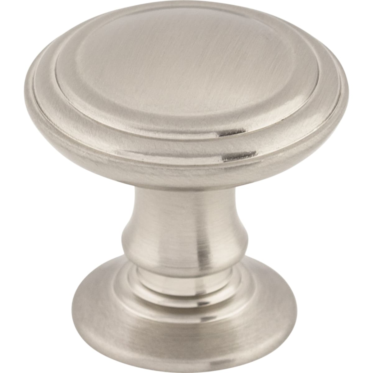 Top Knobs - TK320BSN - Reeded 1-1/4 Inch Mushroom Cabinet Knob from the Chareau Collection in Brushed Satin Nickel