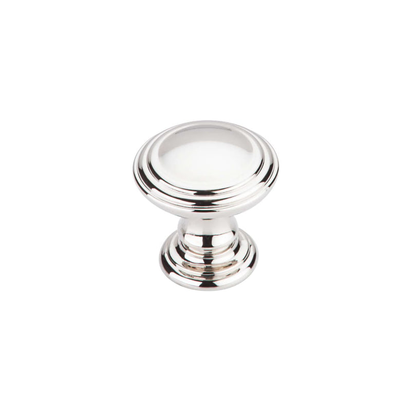 Top Knobs - TK320PN-25PACK - Reeded 1-1/4 Inch Mushroom Cabinet Knob from the Chareau Collection - 25 Pack in Polished Nickel