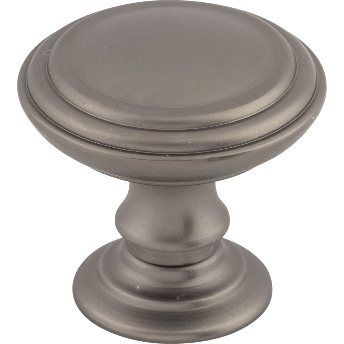 Top Knobs - TK321AG - Reeded 1-1/2 Inch Mushroom Cabinet Knob from the Chareau Collection in Ash Gray