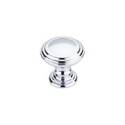 Top Knobs - TK321PC-25PACK - Reeded 1-1/2 Inch Mushroom Cabinet Knob from the Chareau Collection - 25 Pack in Polished Chrome